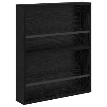 Magazinregal 2 stk. Schwarz Eichen-Optik 60 x 12 x 70 cm