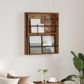 ARDEBO.de - Magazinregal mit Regal Altholz 60 x 12 x 70 cm Holzwerkstoff