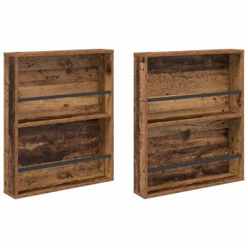Magazinregal 2 pcs Altholz 60 x 12 x 70 cm Holzwerkstoff