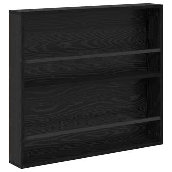 Magazinregal Schwarz Eichen-Optik 80 x 12 x 70 cm Holzwerkstoff