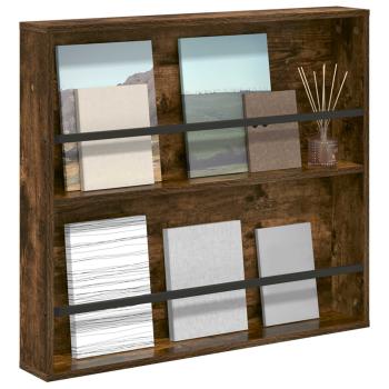 Magazinregal Räuchereiche 80 x 12 x 70 cm Holzwerkstoff