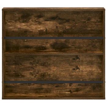 Magazinregal mit Regal 2 pcs Geräucherte Eiche 80 x 12 x 70 cm