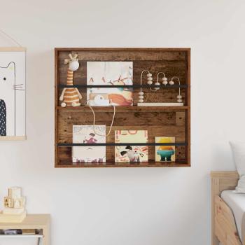 Magazinregal mit Regal Altholz 80 x 12 x 70 cm Holzwerkstoff