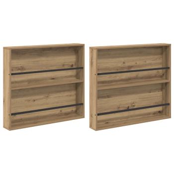 Magazinregal 2 pcs Artisan-Eiche 80 x 12 x 70 cm Holzwerkstoff