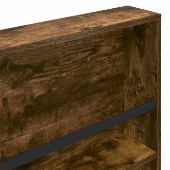 Magazinregal mit Regal 2 pcs Geräucherte Eiche 100 x 12 x 70 cm