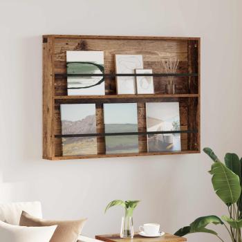ARDEBO.de - Magazinregal mit Regal Altholz 100 x 12 x 70 cm Holzwerkstoff