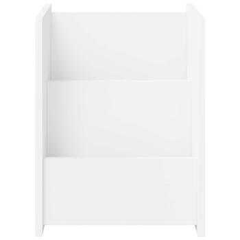 ARDEBO.de - Beistelltisch mit Regal Weiß 35 x 35 x 45 cm Holzwerkstoff