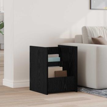 ARDEBO.de - Magazinregal Schwarz Eichen-Optik 35 x 35 x 45 cm Holzwerkstoff