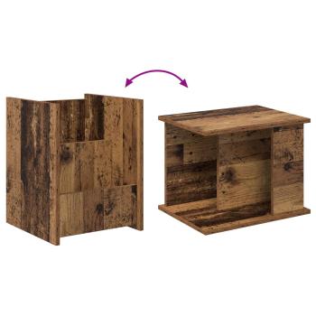 Beistelltisch mit Regal Altholz 35 x 35 x 45 cm Holzwerkstoff