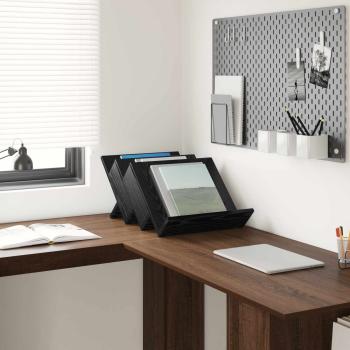 Seitenschrank mit Regal Schwarz Eichen-Optik 57,5 x 40 x 42 cm