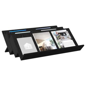 Seitenschrank mit Regal Schwarz Eichen-Optik 90 x 57,5 x 42 cm