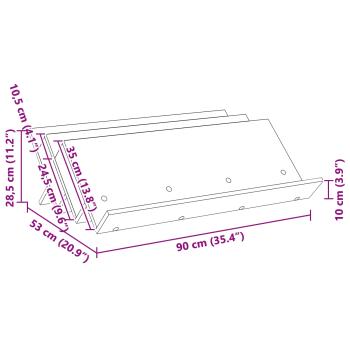 Seitenschrank mit Regal Altholz 90 x 57,5 x 42 cm Holzwerkstoff