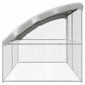 Hundekäfig mit Speicher 2 pcs Silber 4 x 2 x 2 m Stahl