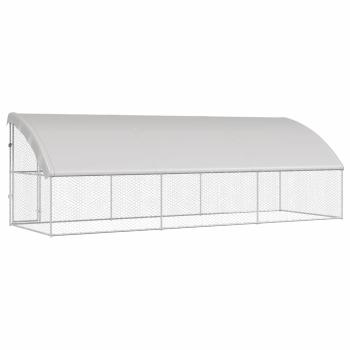 Hundekäfig mit Speicher 3 pcs Silber 6 x 2 x 2 m Stahl
