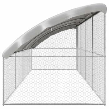 Hundekäfig 4 pcs Silber 8 x 2 x 2 m Verzinkter Stahl