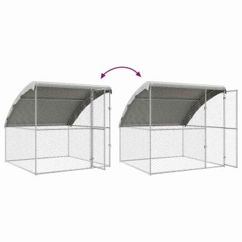 Hundekäfig 4 pcs Silber 8 x 2 x 2 m Verzinkter Stahl