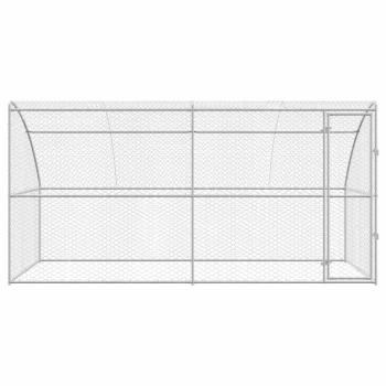 Hundekäfig 2 pcs Silber 4 x 2 x 2 m Verzinkter Stahl