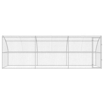 Hundekäfig mit Speicher 3 pcs Silber 6 x 2 x 2 m Stahl