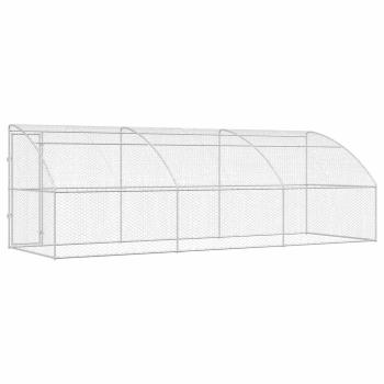 Hundekäfig mit Speicher 3 pcs Silber 6 x 2 x 2 m Stahl