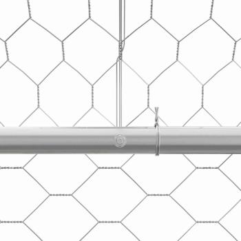 Hundekäfig mit Speicher 3 pcs Silber 6 x 2 x 2 m Stahl