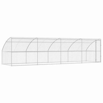 Hundekäfig 4 Stk. Silber 8 x 2 x 2 m Verzinkter Stahl