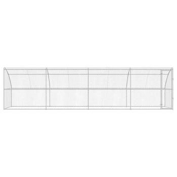 Hundekäfig 4 Stk. Silber 8 x 2 x 2 m Verzinkter Stahl
