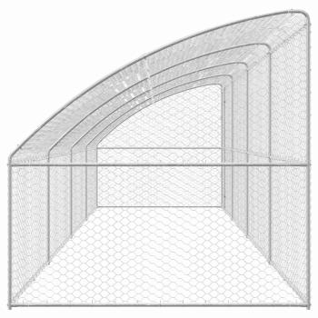 Hundekäfig 4 Stk. Silber 8 x 2 x 2 m Verzinkter Stahl