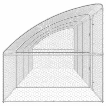 Hundekäfig 4 Stk. Silber 8 x 2 x 2 m Verzinkter Stahl