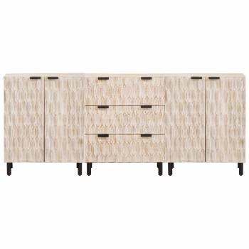 Sideboard Weiße gewaschene Oberfläche Massivholz Mango