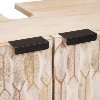 Badezimmer Sets Weiße gewaschene Oberfläche Massivholz Mango