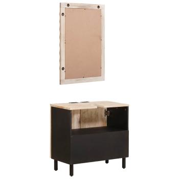 Badezimmer Sets Weiße gewaschene Oberfläche Massivholz Mango