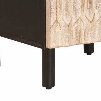 Badezimmer Sets 3 stk. Weiße gewaschene Oberfläche