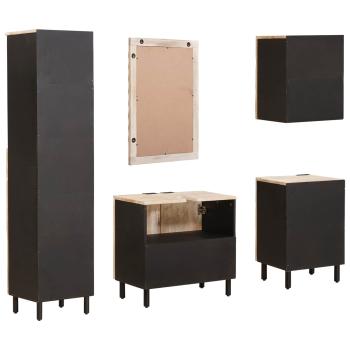 Badezimmer Sets Weiße gewaschene Oberfläche Massivholz Mango