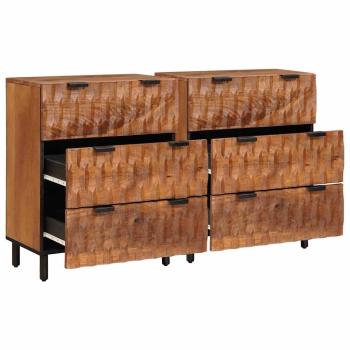 Sideboard Akazienbraune Oberfläche Massivholz Mango