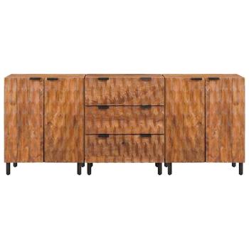 Sideboard Akazienbraune Oberfläche Massivholz Mango