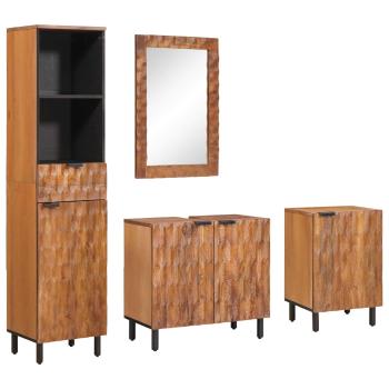 Badezimmer Sets mit Regal Akazie Braun Winish Massivholz Mango