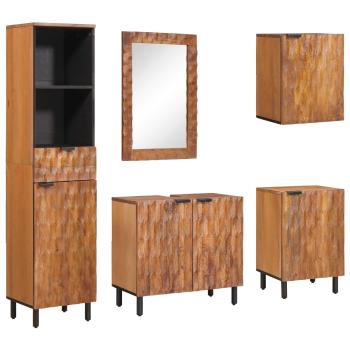 Badezimmer Sets mit Regal Akazie Braun Winish Massivholz Mango