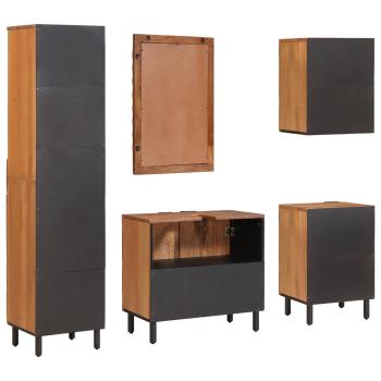 Badezimmer Sets mit Regal Akazie Braun Winish Massivholz Mango