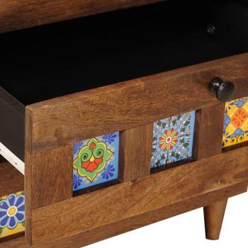 Sideboard 2 pcs Walnuss 60 x 33,5 x 75 cm Massivholz Mango