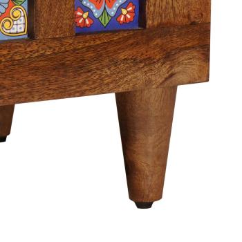 Sideboard 3 pcs Walnuss Massivholz Mango