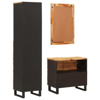 Badezimmer Sets mit Schubladen mit Regal Natur Massivholz Mango