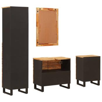 Badezimmer Sets mit Schubladen mit Regal Natur Massivholz Mango