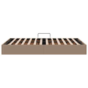 Aufbewahrungsbett Cappuccino 120 x 200 cm Kunstleder