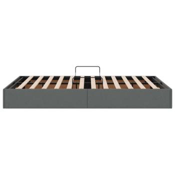 Aufbewahrungsbett mit Matratze Dunkelgrau 120 x 200 cm Stoff