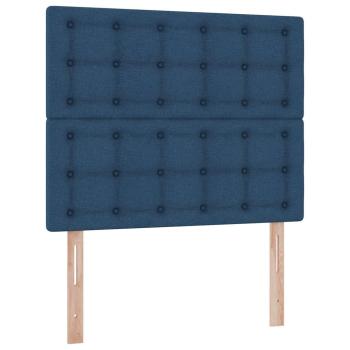 Aufbewahrungsbett mit Matratze Blau 120 x 200 cm Polyester