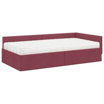 Eckbettgestell mit Matratze Sonstiges 2 pcs Rot Stoff