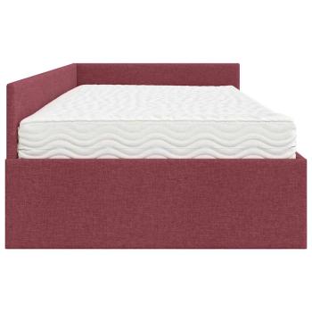 Eckbettgestell mit Matratze Sonstiges 2 pcs Rot Stoff