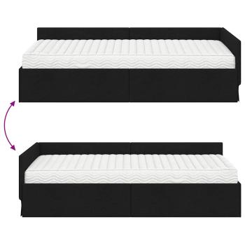 Eckbettgestell mit Matratze Sonstiges 2 pcs Grün Stoff