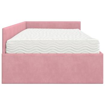 Eckbettgestell mit Matratze Sonstiges 2 pcs Grau Samt