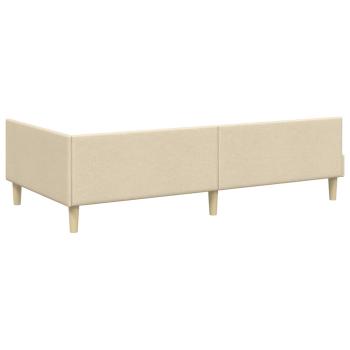 Eckbettgestell mit Matratze Sonstiges 2 pcs Creme Stoff